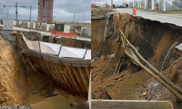 Reagon KRU  Prishtina   Shembjen e dheut s e shkaktoi uji  shkak ishin gërmimet dhe ndërhyrjet në terren