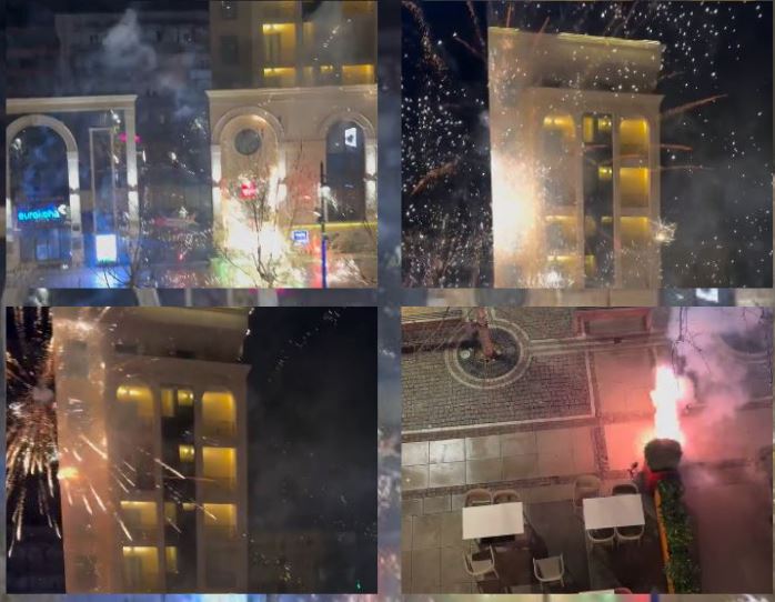 Kombëtarja e Turqisë pa gjumë  tifozët e Kosovës ndezin fishekzjarre afër hotelit të tyre gjatë tërë natës