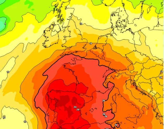 Valë e madhe nxehtësie përfshin Evropën  temperaturat deri në 44 gradë