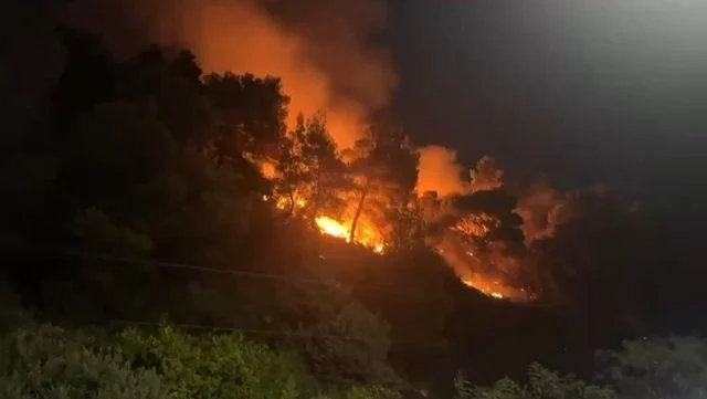 Zjarr në malin e Shëngjinit